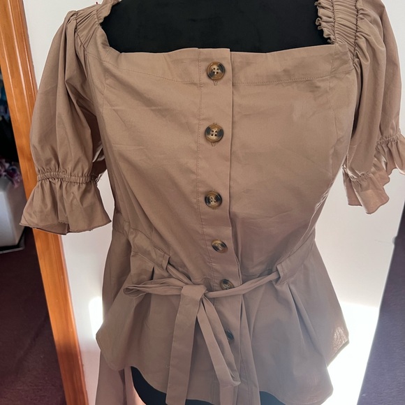 New York Company off the shoulder Hi-lo poplin shirt - medium - Picture 5 of 6